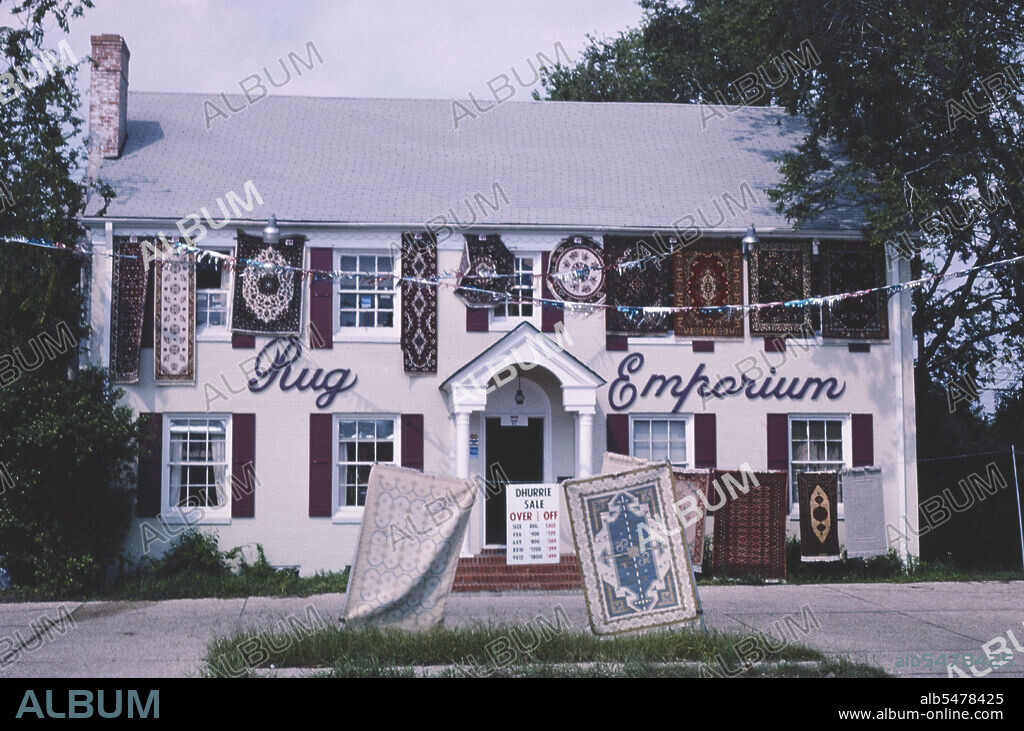 1980s America -  Rug Emporium, Houston, Texas 1983.