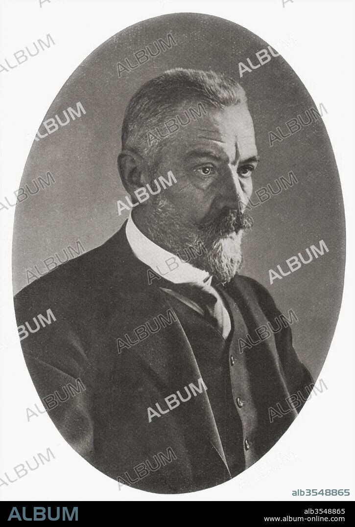 Theobald von Bethmann Hollweg, 1856 – 1921. German politician, statesman and Chancellor of the German Empire from 1909 to 1917. From Bibby's Annual published 1910.