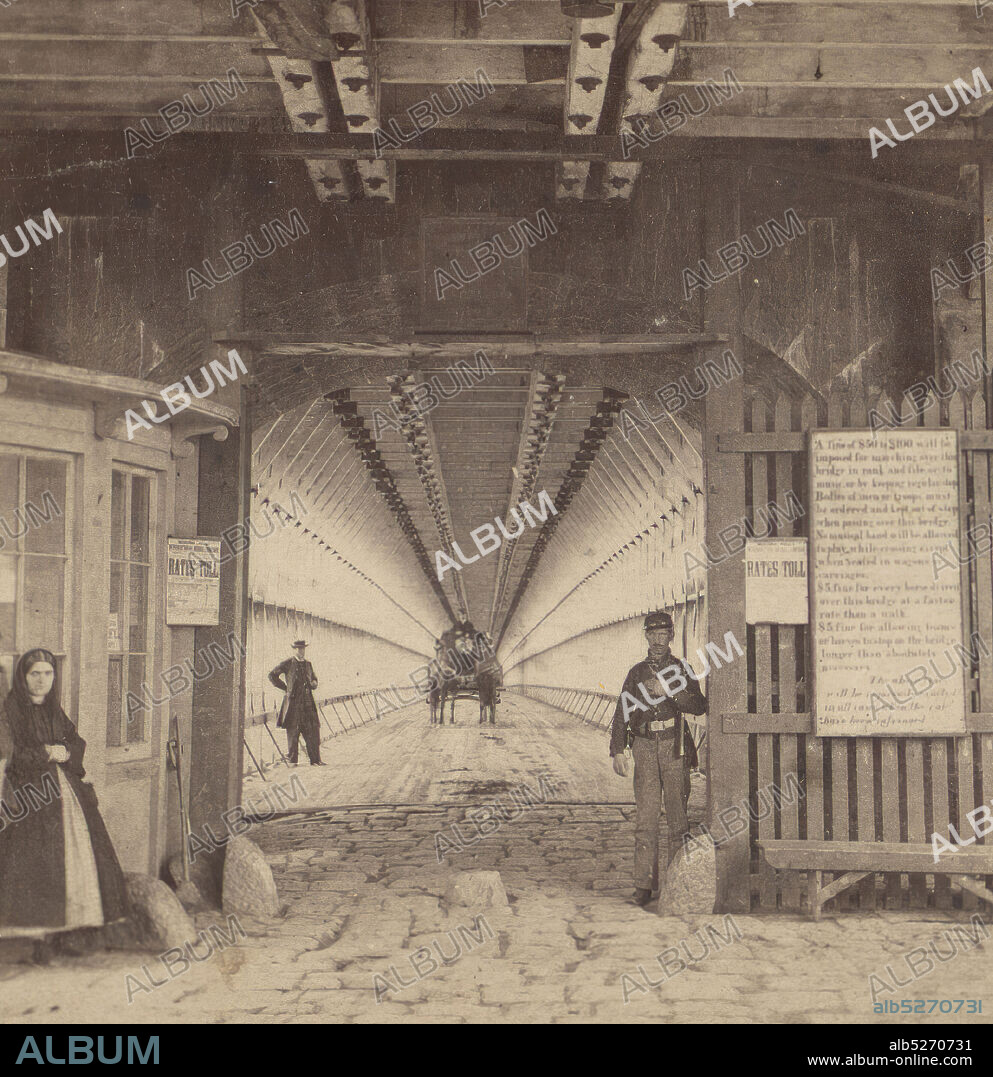 Interior of Suspension Bridge, Niagara., Mason, Samuel (Samuel J.), photographer, New York (State), Niagara Falls (N.Y. and Ont.).