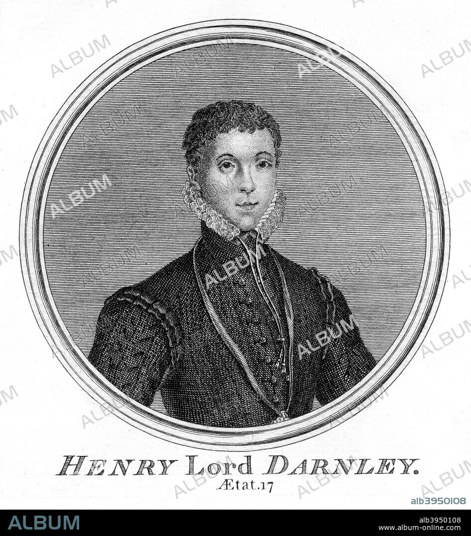 Henry Stuart, Lord Darnley, second husband of Mary, Queen of Scots. Darnley (1545-1567) was murdered at Kirk O'Field near Edinburgh in February 1567.