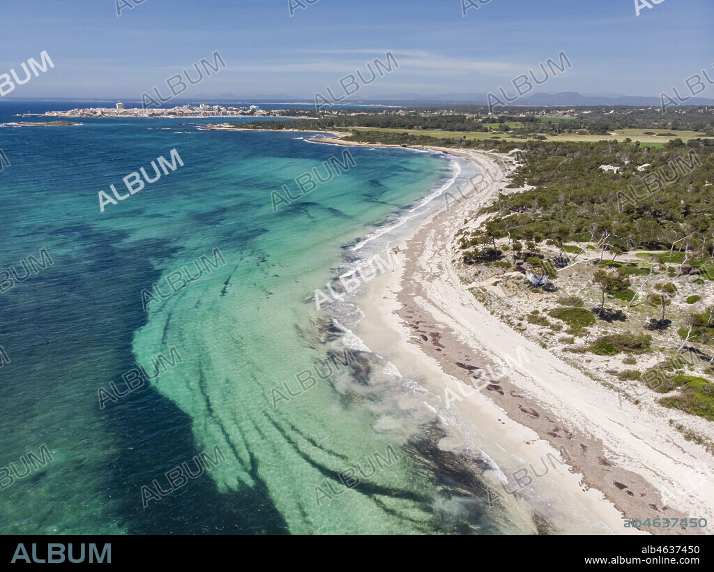 Es Carbo beach, Ses Salines, Mallorca, Balearic Islands, Spain.