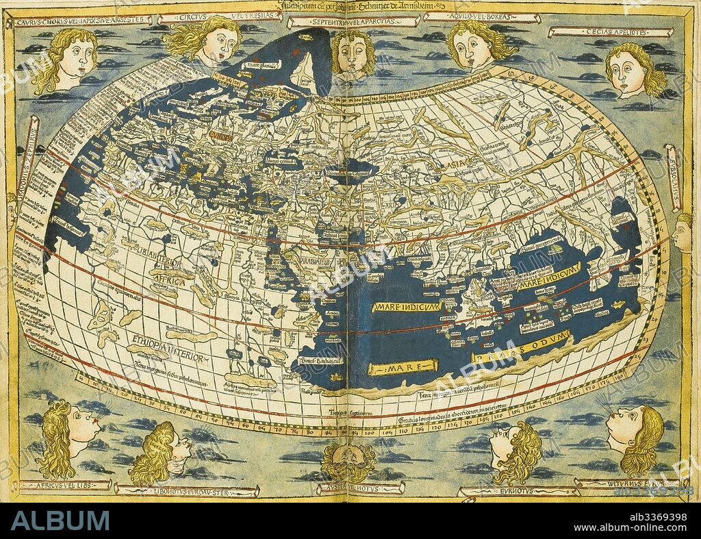 DONNUS NICOLAUS GERMANUS. Ptolemy World map.