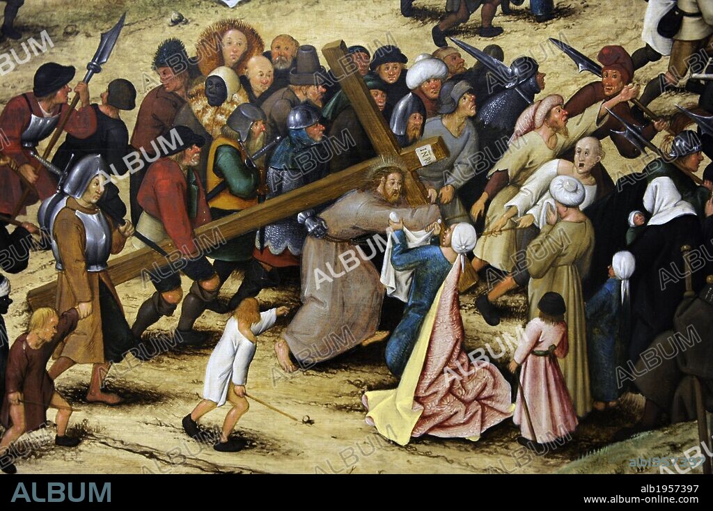 ARTE RENACIMIENTO. FLANDES. PIETER BRUEGHEL "EL JOVEN" (1564-1638). Pintor flamenco. "CAMINO DEL CALVARIO". Detalle. Museo Nacional de Arte de Copenhague o Statens Museum for Kunst. Dinamarca. Europa.