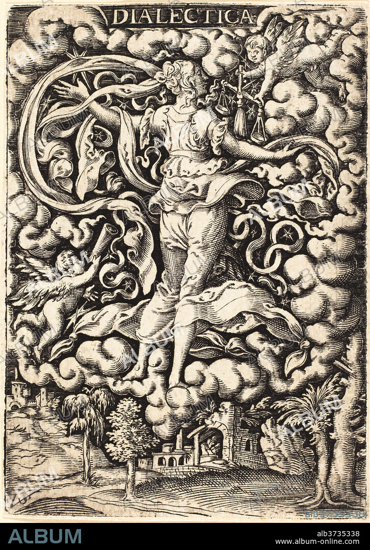 VIRGIL SOLIS. Dialectica (Dialectics). Medium: engraving.