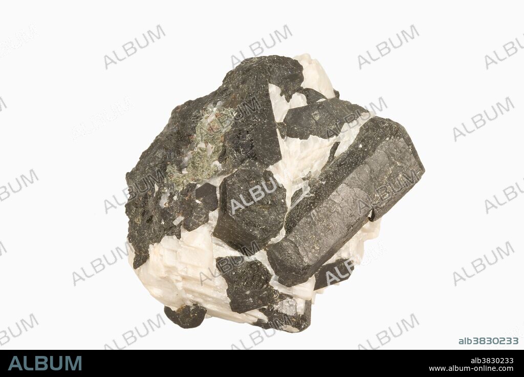 Hornblende from New Jersey, USA. Hornblende is a common mineral series, often present in igneous and metamorphic rocks.