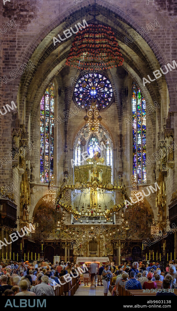 Capilla Real, ( presbiterio ), Catedral de Mallorca, La Seu, siglo XIII. gótico levantino, palma, Mallorca, balearic islands, Spain.