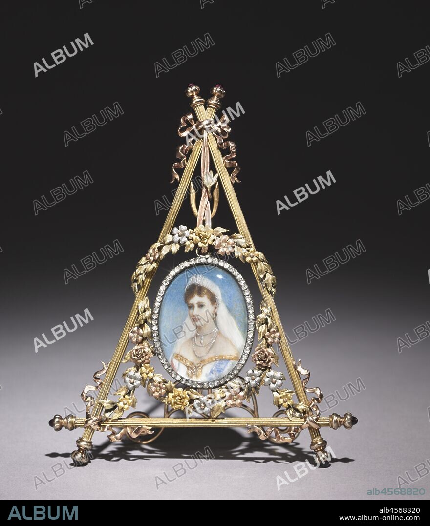 Triangular Frame with Portrait of Czarina Alexandra Feodorovna, 1896-1908.
