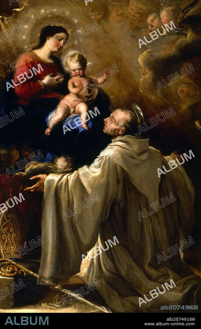 JUAN DE CARREÑO MIRANDA (1614-1685). SAN BERNARDO-PINTURA BARROCA ESPAÑOLA.