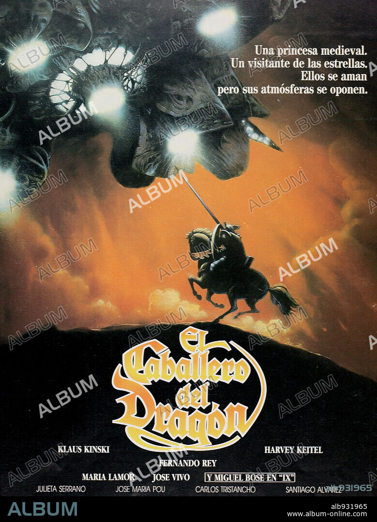 Poster of THE KNIGHT OF THE DRAGON (EL CABALLERO DEL DRAGON, 1985), directed by FERNANDO COLOMO. Copyright CINETEL.