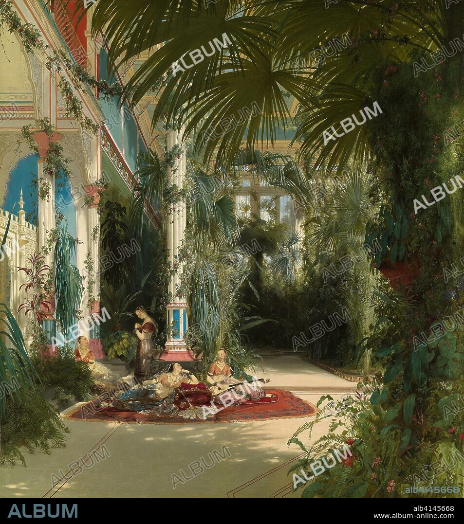 The Interior of the Palm House on the Pfaueninsel Near Potsdam. Carl Blechen; German, 1798-1840. Date: 1834. Dimensions: 52 1/2 × 50 in. (135 × 126 cm). Oil on canvas. Origin: Germany.
