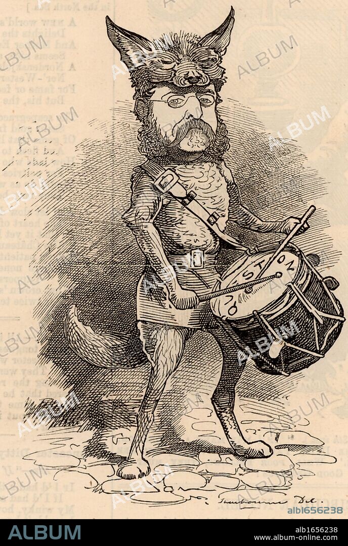 Henry Drummond Charles Wolff (1830-1908). English-Jewish diplomat and Conservative politician, born in Malta. Member of Parliament 1874-1885. British Ambassador to Madrid, Spain, 1892-1900. Cartoon by Edward Linley Sambourne in the Punch's Fancy Portraits series from "Punch" (London, 23 September 1882). (Photo by: Universal History Archive/UIG via Getty Images).
