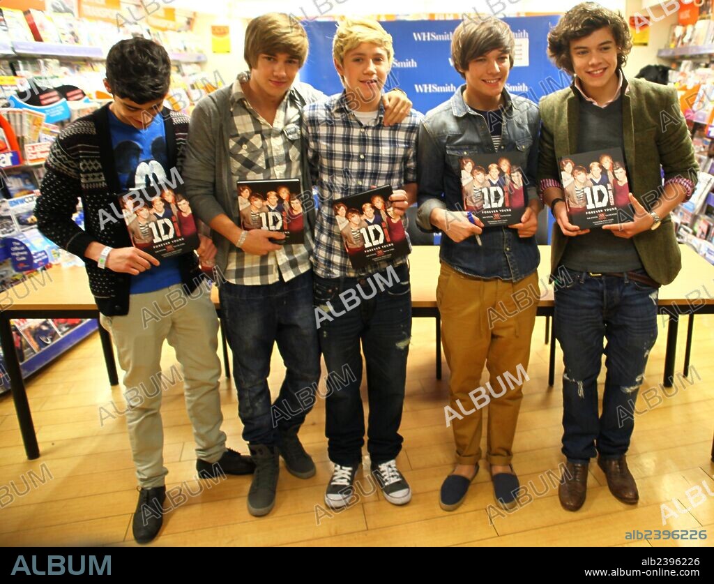 One Direction, boy band book signing in WH Smith, Birmingham, UK, 17 February 2011.