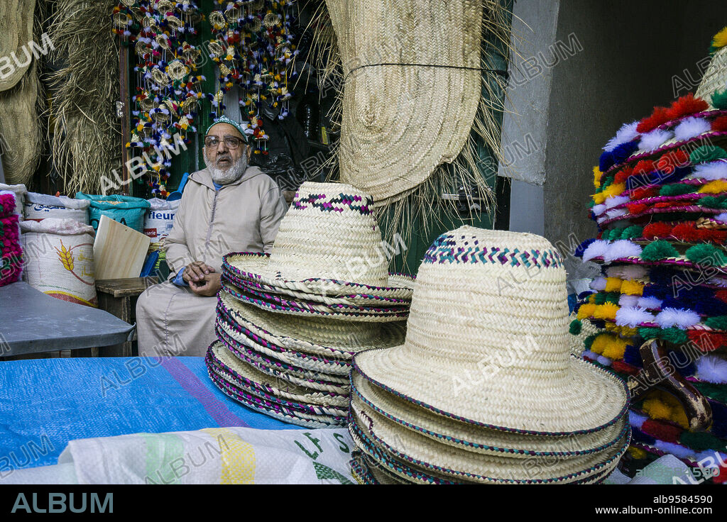 artesania de mimbre, Souk el Foki, Medina de Tetuán , patrimonio de la humanidad, Marruecos, norte de Africa, continente africano.