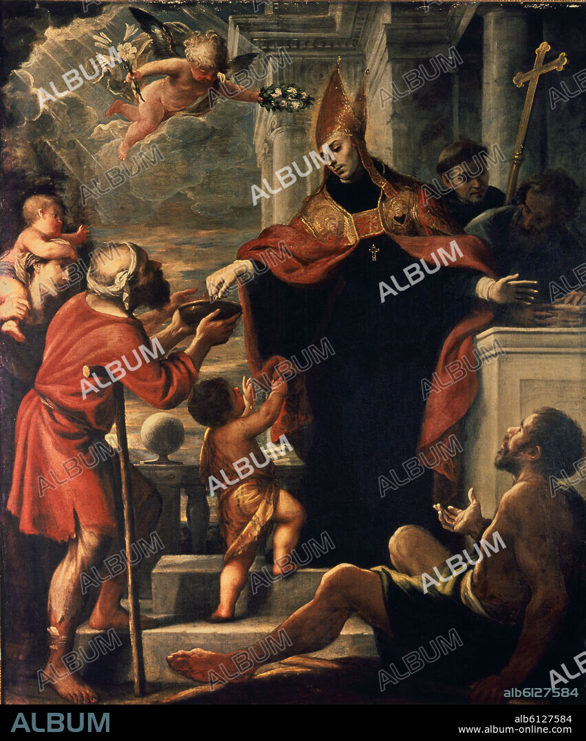 JUAN DE CARREÑO MIRANDA (1614-1685). Spanish school. Saint Thomas of Villanueva. Santo Tomas de Vilanueva. 17th century. Paris, musée du Louvre.
