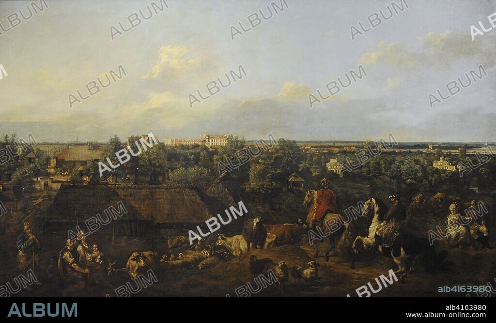 Bernardo Bellotto llamado Canaletto el Joven (1721-1780). Pintor italiano. Vista de Ujazdow y Lazienki en Varsovia, 1776. Museo Nacional de Varsovia. Polonia.