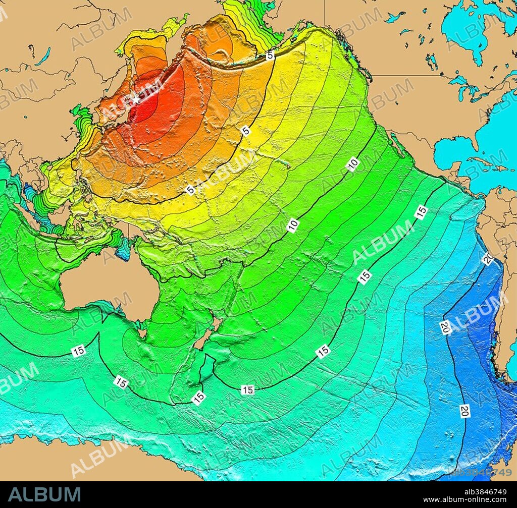 Tsunami Map, Hokkaido Earthquake, 1952