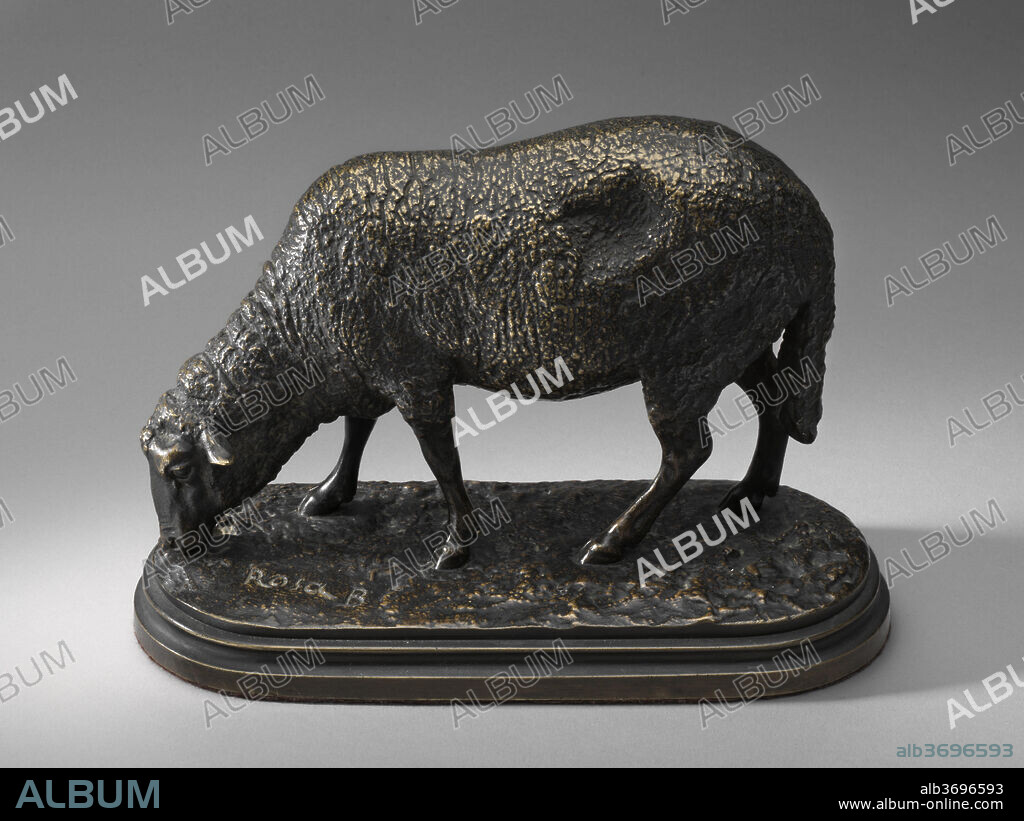 ROSA BONHEUR. Ewe, or A Grazing Sheep. Dated: model second half 19th century. Dimensions: height: 14 cm (5 1/2 in.). Medium: bronze.