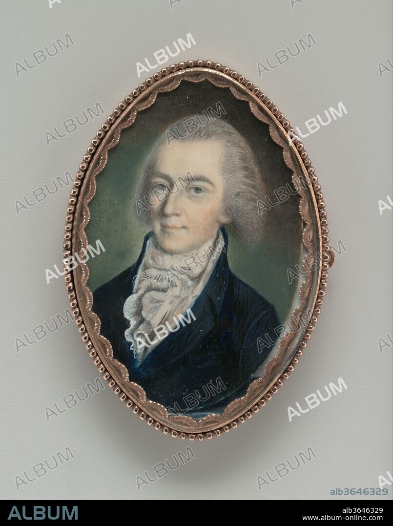 Gulian Ludlow. Artist: John Ramage (Ireland ca. 1748-1802 Montreal). Dimensions: 1 7/8 x 1 1/4 in. (4.9 x 3.2 cm). Date: ca. 1790.
Gulian Ludlow (1764-1826) a New York, City merchant, married Maria Ludlow (26.125.2) in 1792.