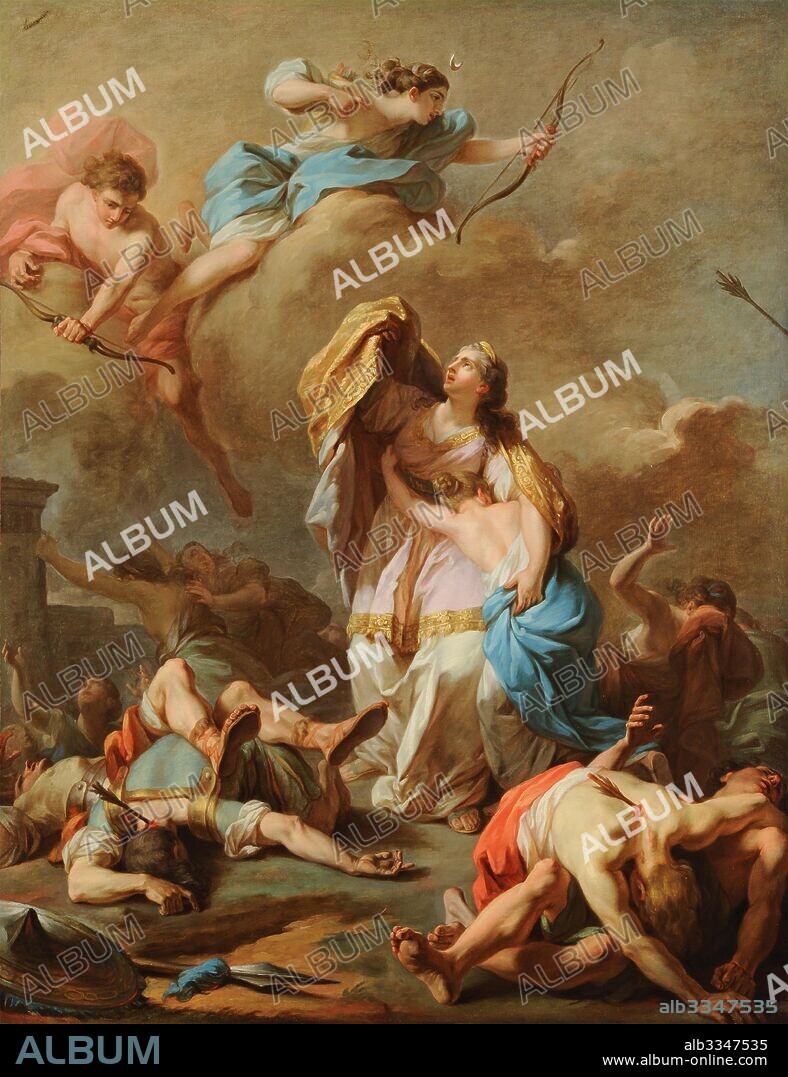 PIERRE-CHARLES JOMBERT. Apollo and Diana Punishing Niobe by Killing her Children.
