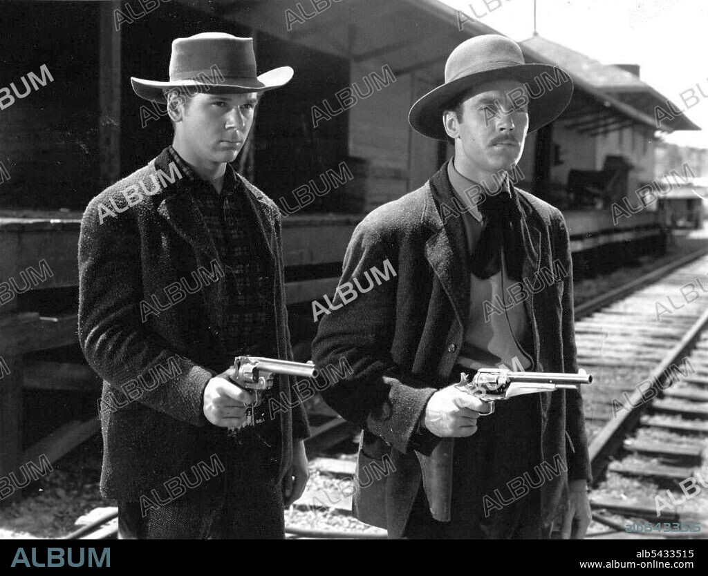HENRY FONDA and JACKIE COOPER in THE RETURN OF FRANK JAMES (1940), directed by FRITZ LANG. Copyright 20TH CENTURY FOX.