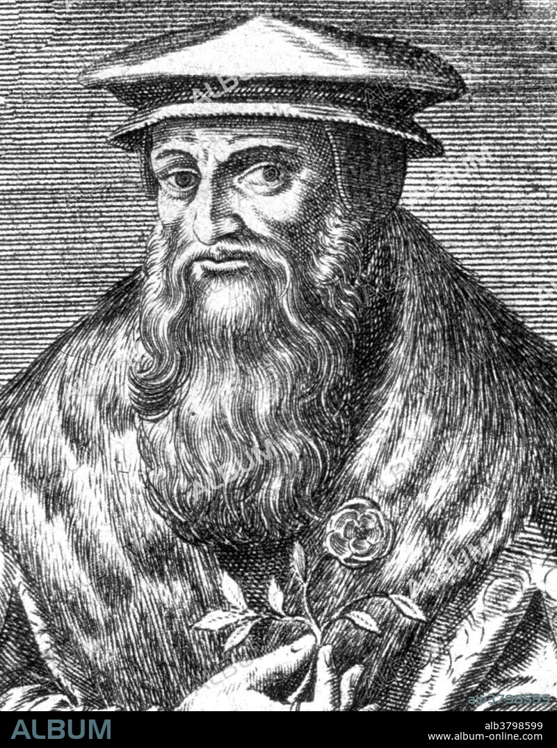 Leonhart Fuchs (1501-1566)  was a German physician and one of the three founding fathers of botany, along with Otto Brunfels and Hieronymus Bock (also called Hieronymus Tragus). He saw the importance of practical experience as well and offered botanical field days for the students, where he demonstrated the medicinal plants in situ. He founded one of the first German botanical gardens.