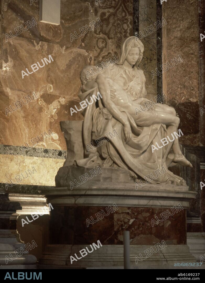 MICHELANGELO. LA PIEDAD-ESCULTURA- HACIA 1495.