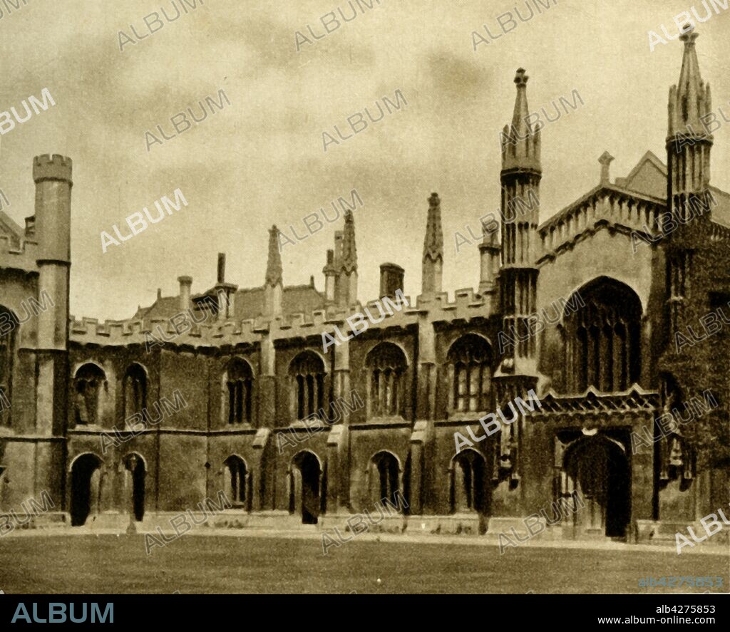 'No. 44. Corpus Christi College, Cambridge, 1923. A college of of the University of Cambridge established in 1352. From "Sunripe Cigarettes - A Series of 50 Public Schools and Colleges". [R. & J. Hill Ltd, London, 1923].