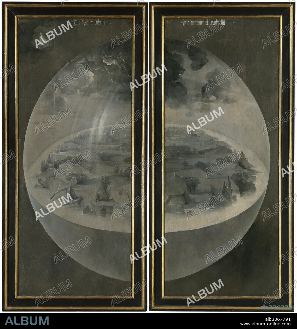 HIERONYMUS BOSCH. The Garden of Earthly Delights. (Triptych, reverse: The Creation).
