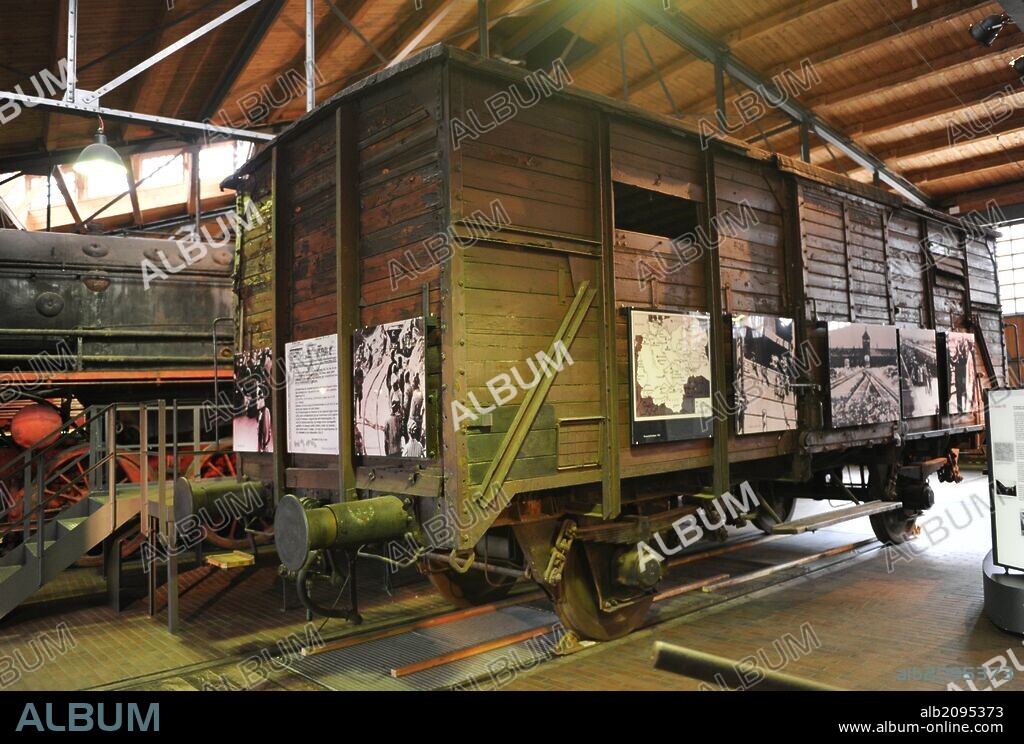 Nazism. Deportation of the Jews.1941-1945. Wagon of death trains.  Deutches Technikmuseum. Berlin. Germany.
