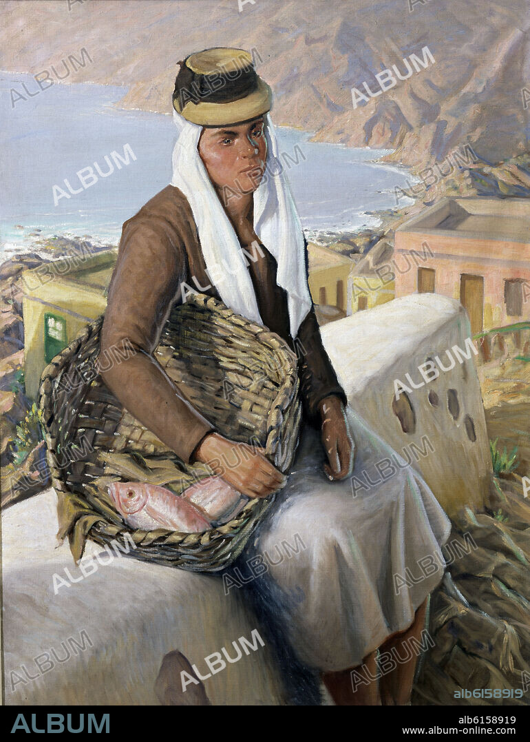 PEDRO DE GUEZALA. PESCADORA - SIGLO XX.