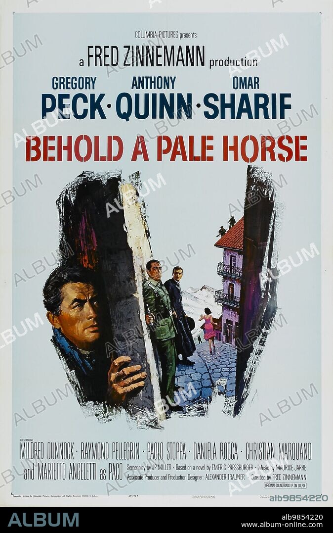 Poster of BEHOLD A PALE HORSE, 1964, directed by FRED ZINNEMANN. Copyright COLUMBIA PICTURES.
