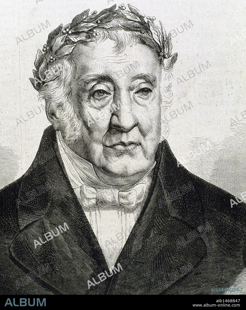 QUINTANA, Manuel José (1772-1857). Escritor español. Grabado del siglo XIX.
