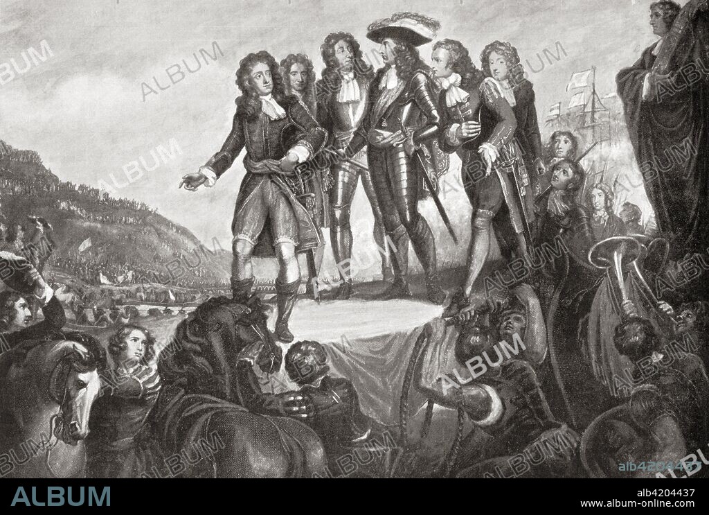 The landing of William of Orange in England in 1688. William III, 1650 to 1702. King of England and Ireland and, from 1689, as William II of Scotland, aka William of Orange.  From Hutchinson's History of the Nations, published 1915.