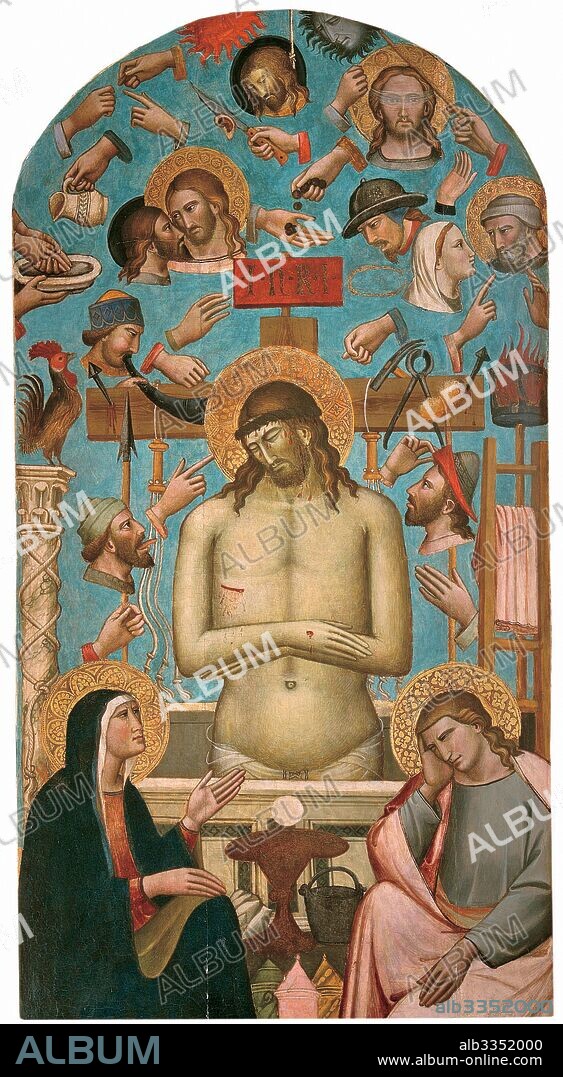 NICCOLO DI PIETRO GERINI. Pieta with the Symbols of the Passion.