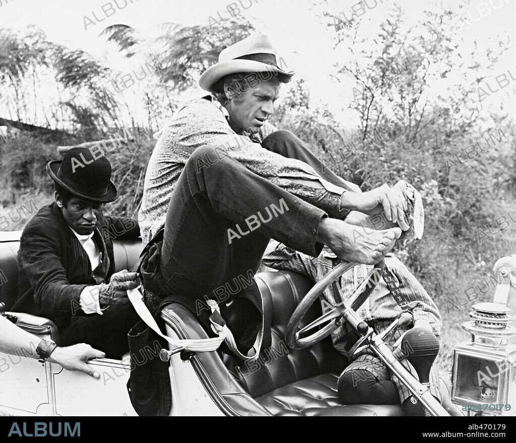 RUPERT CROSSE y STEVE MCQUEEN en LOS RATEROS, 1969 (THE REIVERS), dirigida por MARK RYDELL. Copyright CINEMA CENTER.