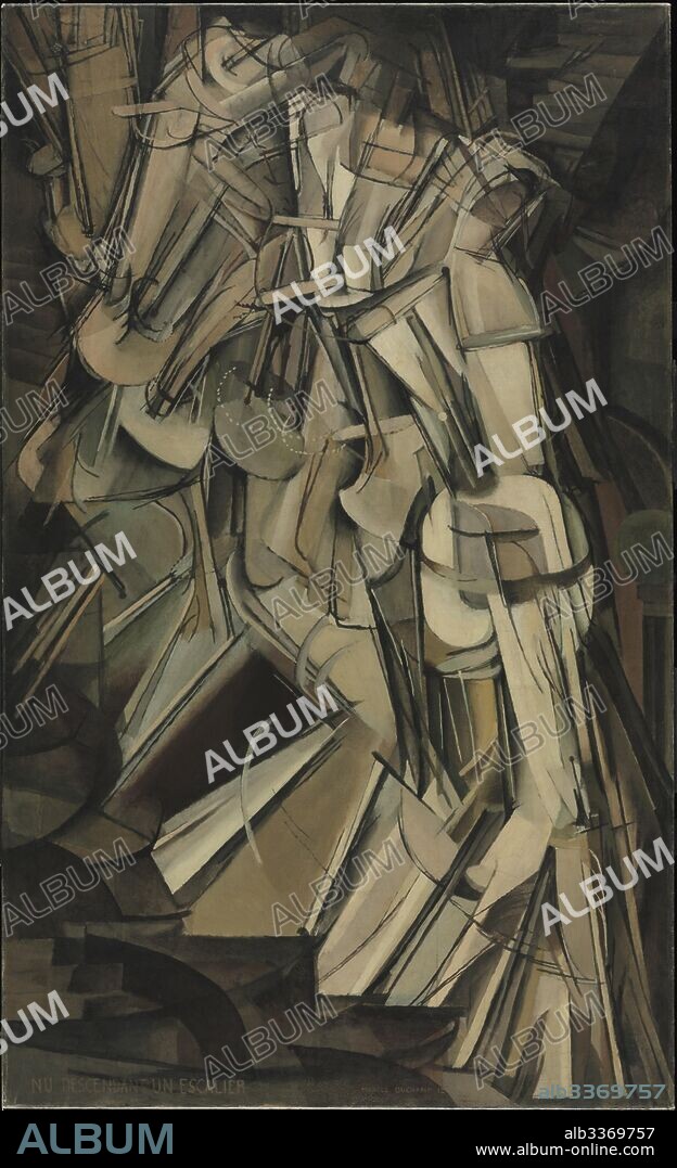 MARCEL DUCHAMP. Nude Descending a Staircase (No. 2).