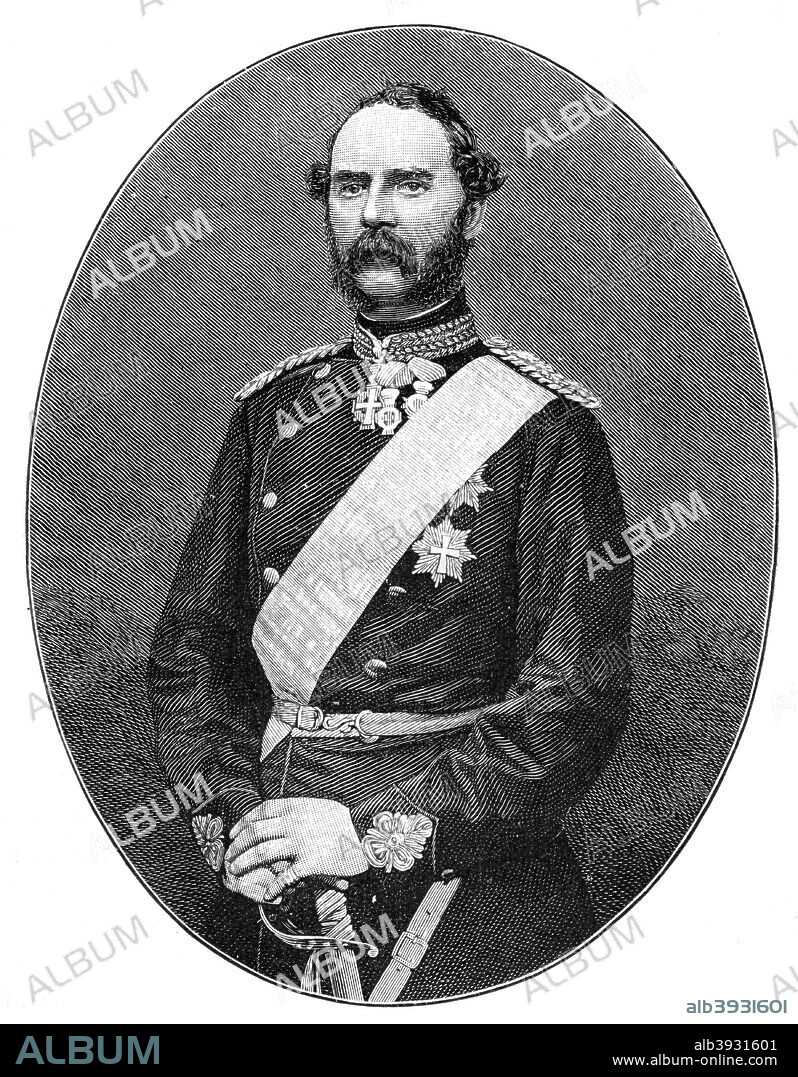 King Christian IX of Denmark (1818-1906). Illustration from The Life & Times of Queen Victoria, by Robert Wilson, Vol III.