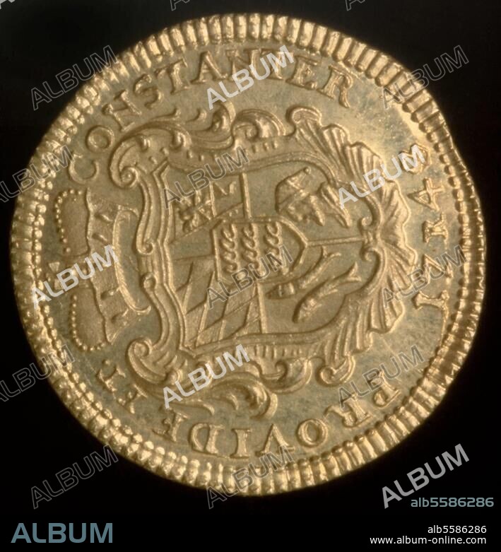 re; Karl Eugen, Duke of Württemberg. (1737-93); 1728-1793. Ducat. 1748; Moneyer: Johann Peter Rasp (active 1746-61), minted in Stuttgart. Stuttgart, Württembergisches Landesmuseum.