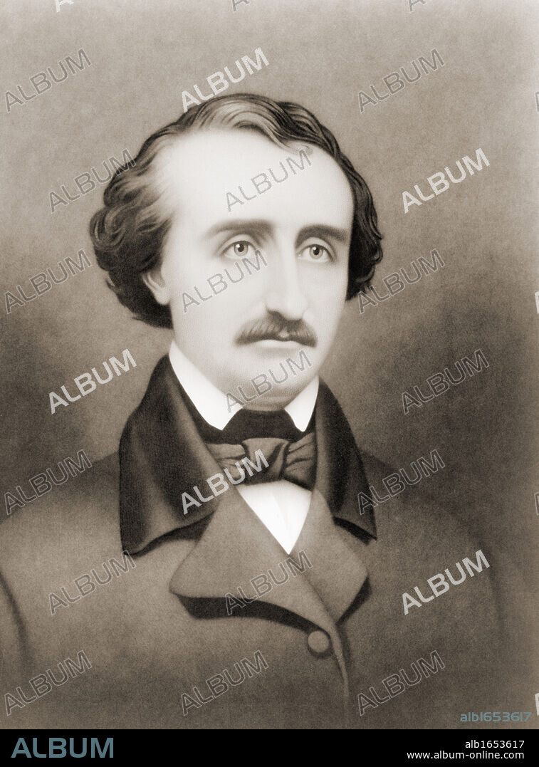 Edgar Allan Poe, 1809 to 1849. American writer. After a 19th century print.