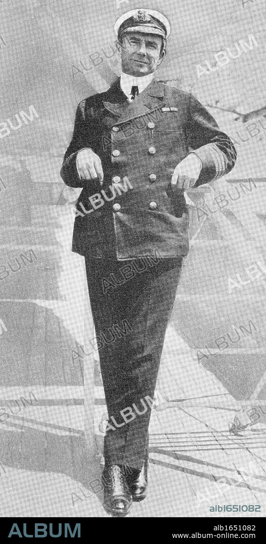 Captain Sir Arthur Henry Rostron KBE RD RNR 1869 to 1940 Captain of RMS Carpathia of the Cunard Line when it rescued survivors from RMS Titanic.