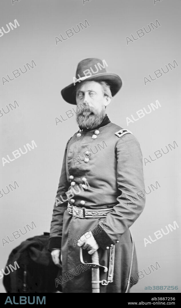 Civil War Major General Jefferson C. Davis of the Union Army, circa 1860.