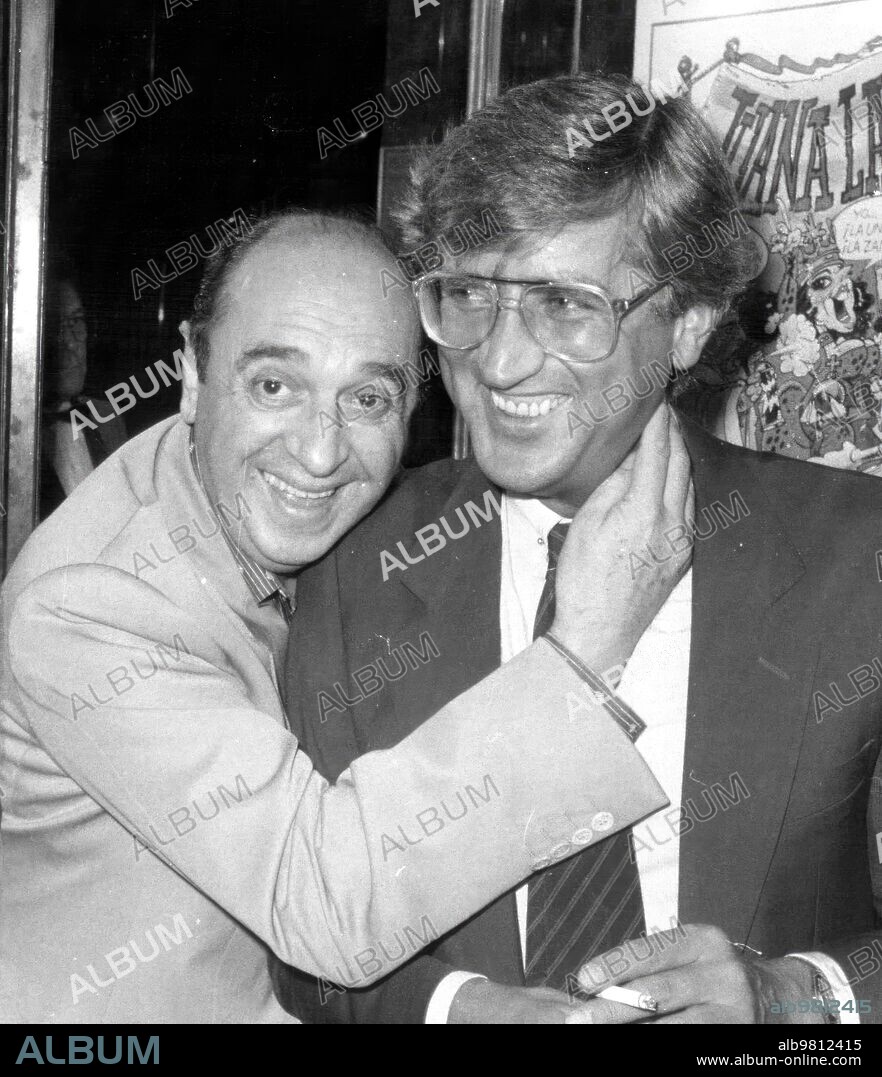 19 septiembre 1983. Juanito navarro y pepe domingo castaño en el estreno de la Película "Juana la Loca".