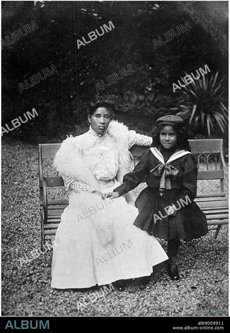 Queen Ranavalona III with grandniece Marie-Louise, ca. 1905. Princess Marie-Louise Razafinkeriefo of Madagascar (1897 - 1948) was the last heir apparent and pretender to the throne of the Kingdom of Madagascar. She was a grandniece, and the adoptive daughter, of Ranavalona III.