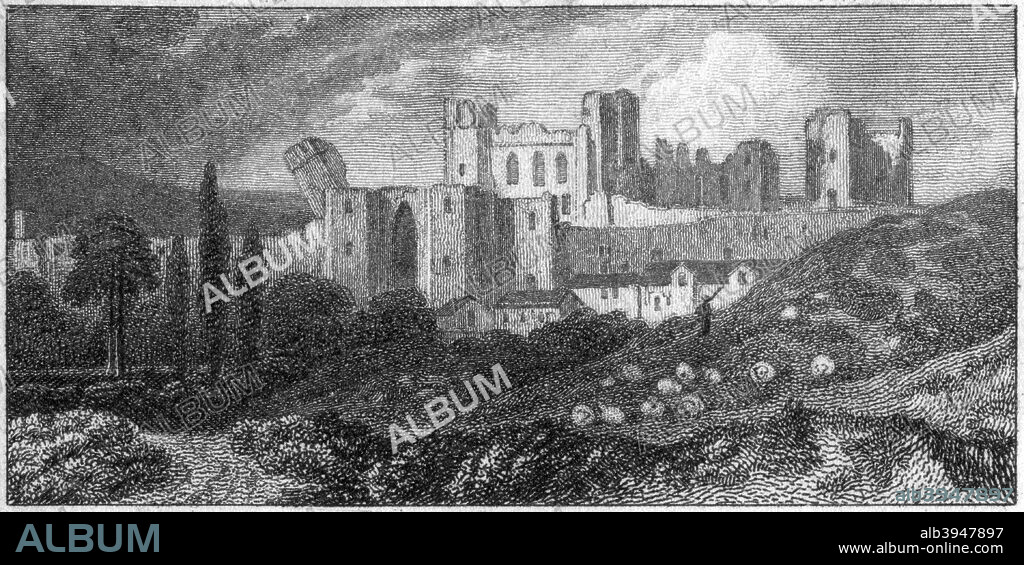 Caerphilly Castle, Wales, 19th century(?). Mainly built between 1268 and 1271, Caerphilly Castle is the largest castle in Wales and the second biggest in Britain, after Windsor. It was built by Gilbert de Clare as a stronghold during his dispute with Llewellyn ap Gruffydd, Prince of Gwynedd. The castle was captured by the forces of Owain Glyndwr on two occasions during his revolt against the English, in 1403 and 1405.