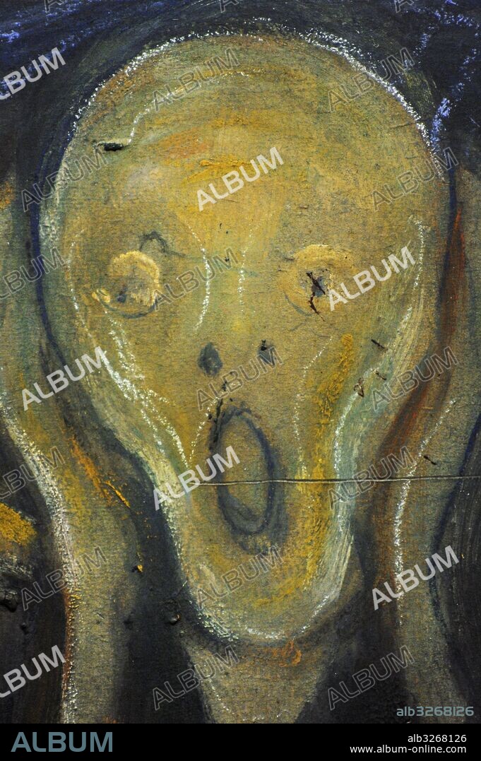 Edvard Munch (1863-1944). Norwegian painter. The Scream, 1893. Detail. National Gallery. Oslo. Norway.
