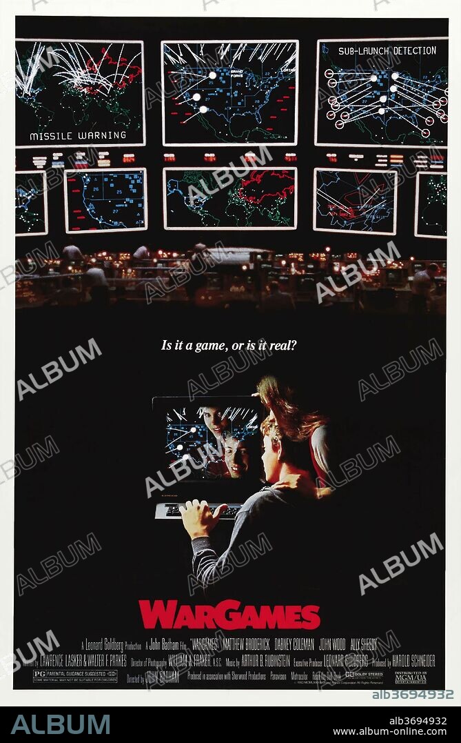 Poster of WARGAMES, 1983, directed by JOHN BADHAM. Copyright M.G.M/UNITED ARTIST.