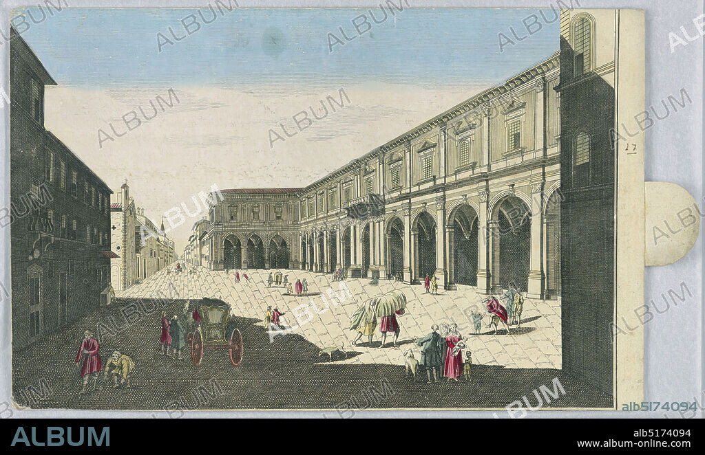 Peep-Show Print, Engraving and brush and wash on paper, Peep-show print, Europe, mid-18th century, Print, Print.