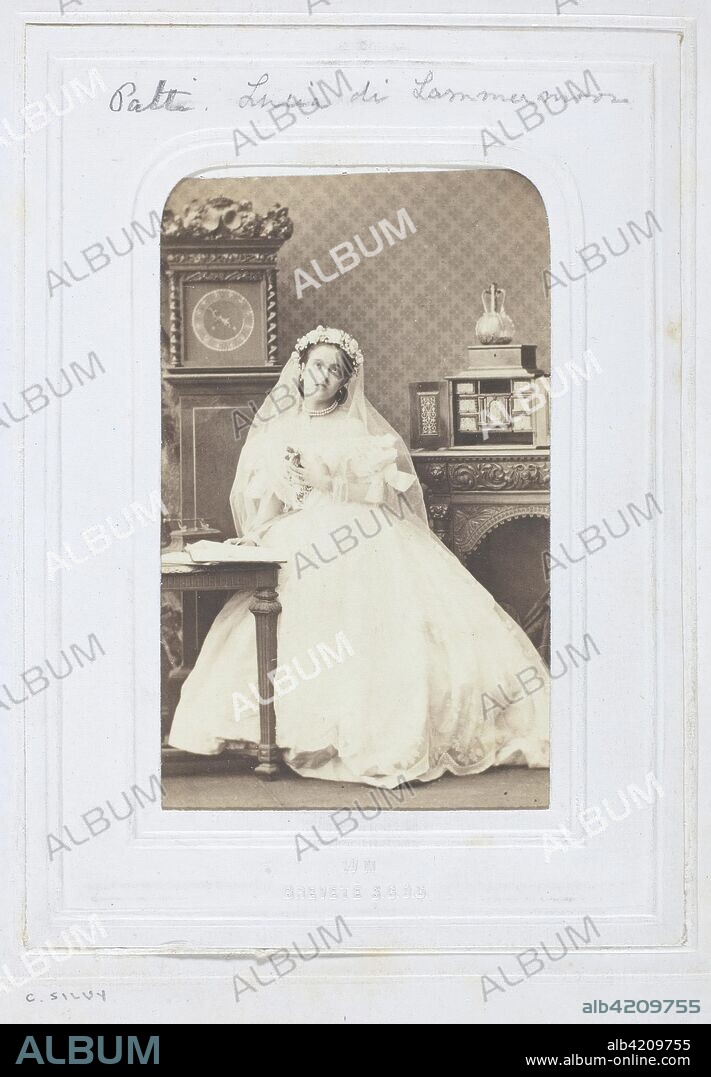 CAMILLE LÉON LOUIS SILVY. Adelina Patti Traviata. Camille-Léon-Louis Silvy; French, 1834-1910. Date: 1860-1869. Dimensions: 8.5 x 5.7 cm (image/paper); 9.4 x 6.4 cm (mount). Albumen print. Origin: France.