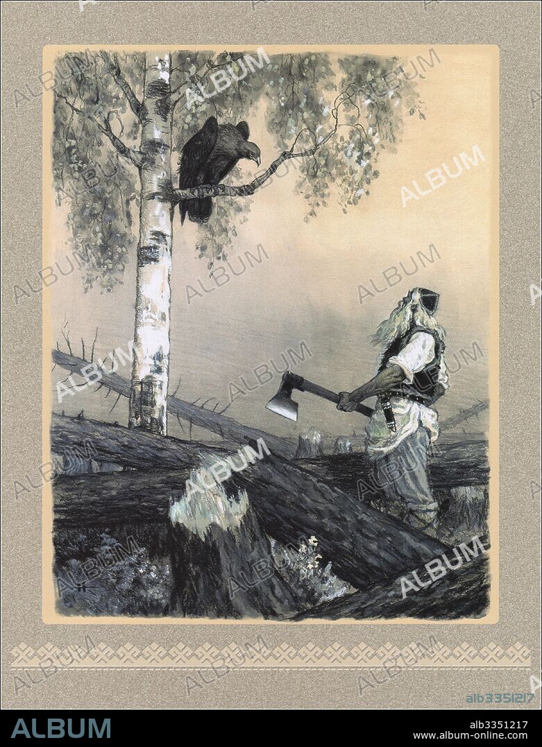 NIKOLAI MIKHAYLOVICH KOCHERGIN. Illustration to the national epic Kalevala.