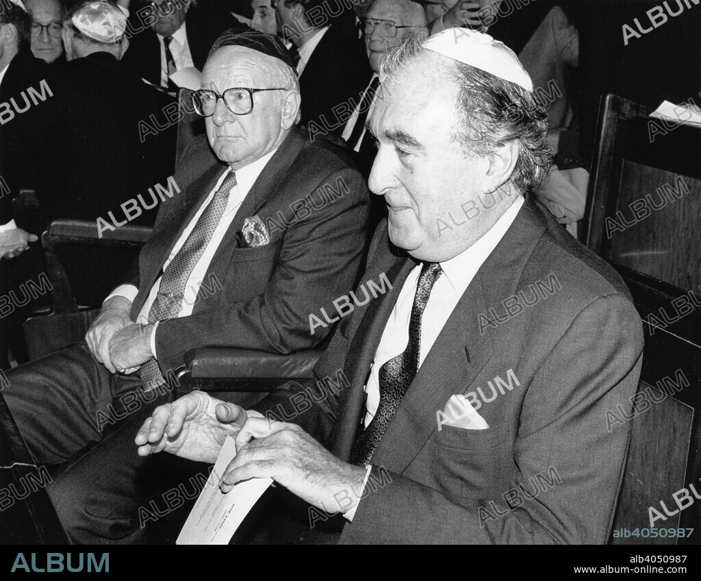 Sir Bill Cotton, former president of the Royal Television Society and former managing director of Television at BBC and a past chairman of Meridian. At Joe Loss' memorial sevice, 1990.